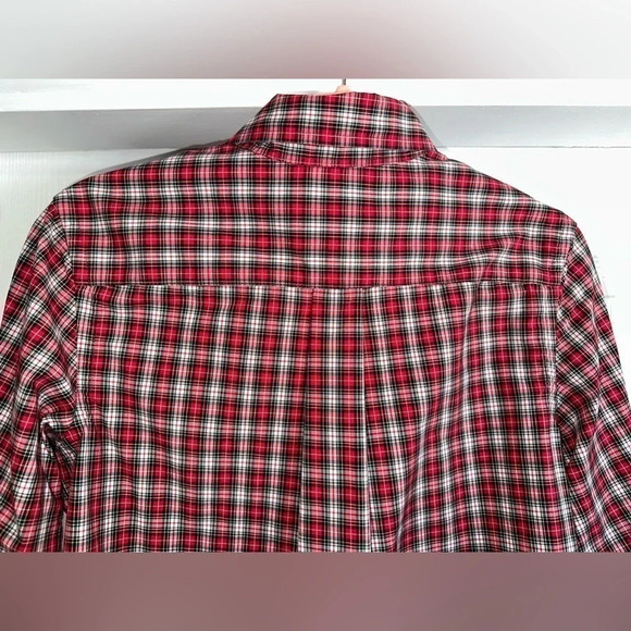 Chaps Red, Green & White Long Sleeve Button up (Boys) - Picture 7 of 8
